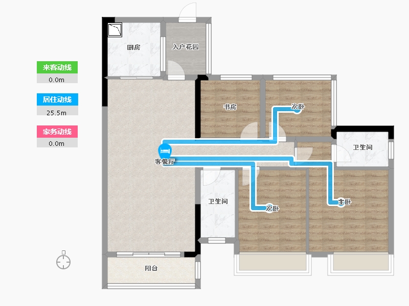 广西壮族自治区-南宁市-梦之岛江湾一品-103.29-户型库-动静线