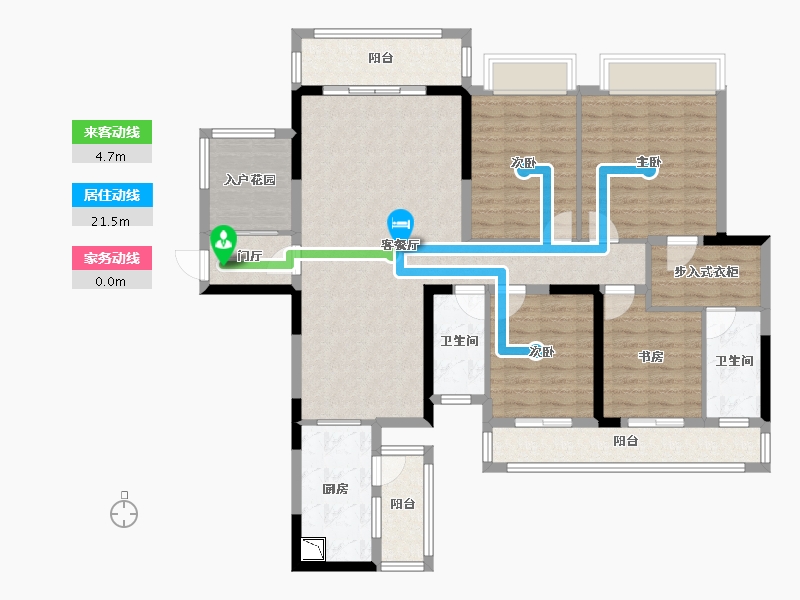 广西壮族自治区-南宁市-梦之岛江湾一品-125.88-户型库-动静线