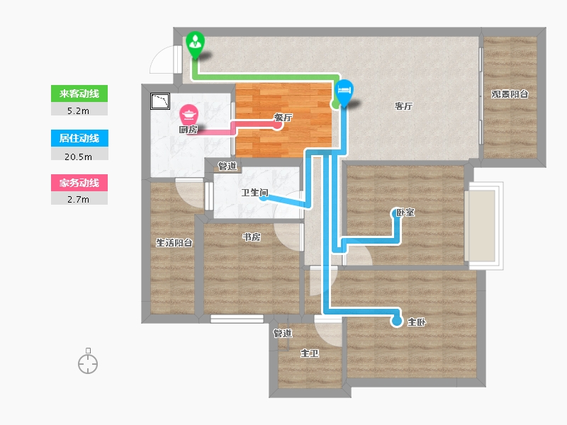 四川省-泸州市-鸿通海上威尼斯-81.83-户型库-动静线