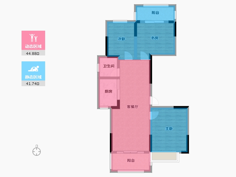 广西壮族自治区-桂林市-桂林国韵村-77.00-户型库-动静分区