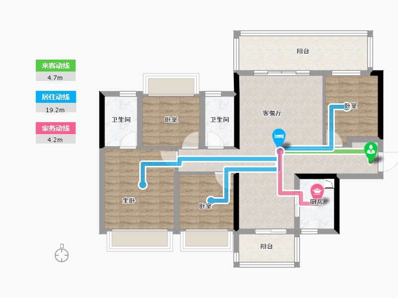 广西壮族自治区-贵港市-阳光城文澜府-93.79-户型库-动静线