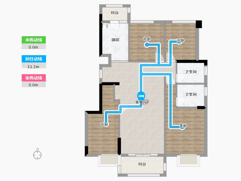 广东省-中山市-美的澜山-101.60-户型库-动静线