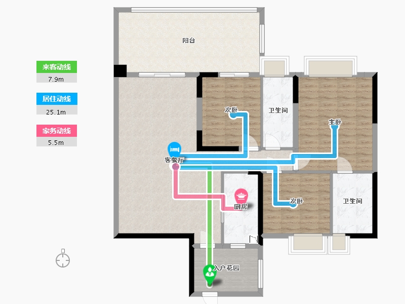 广东省-中山市-聚豪园-133.22-户型库-动静线