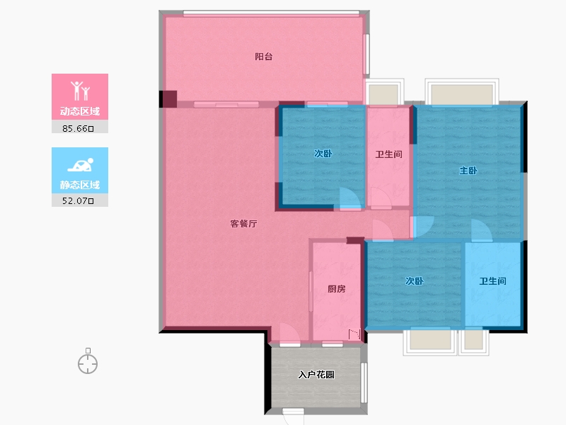 广东省-中山市-聚豪园-133.22-户型库-动静分区