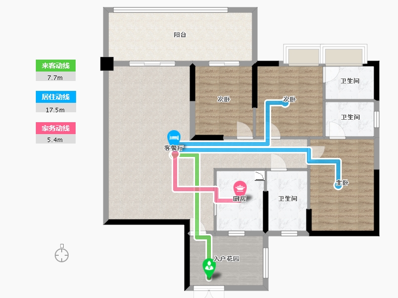 广东省-中山市-聚豪园-124.80-户型库-动静线