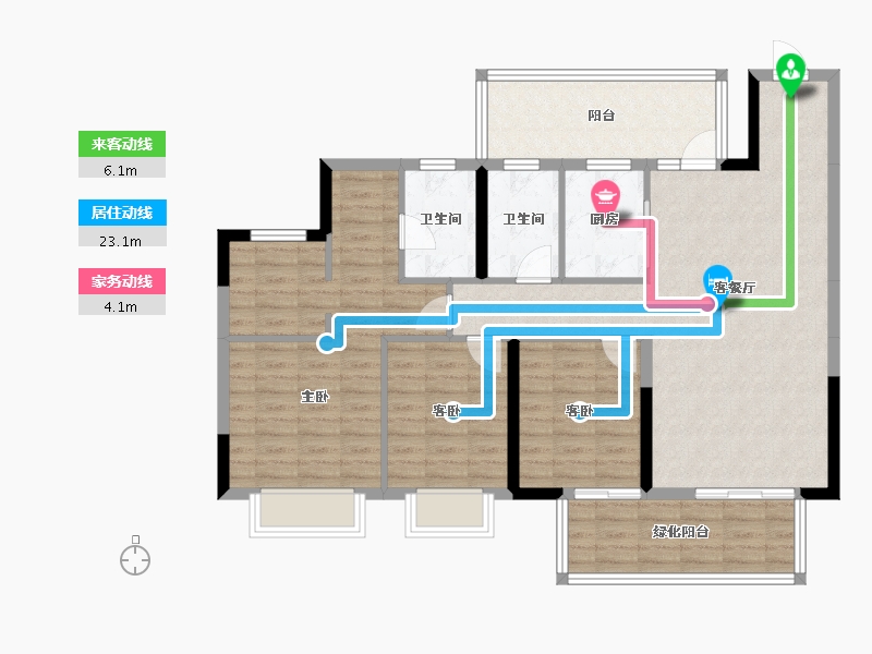 广西壮族自治区-南宁市-锦麟玖玺-109.85-户型库-动静线