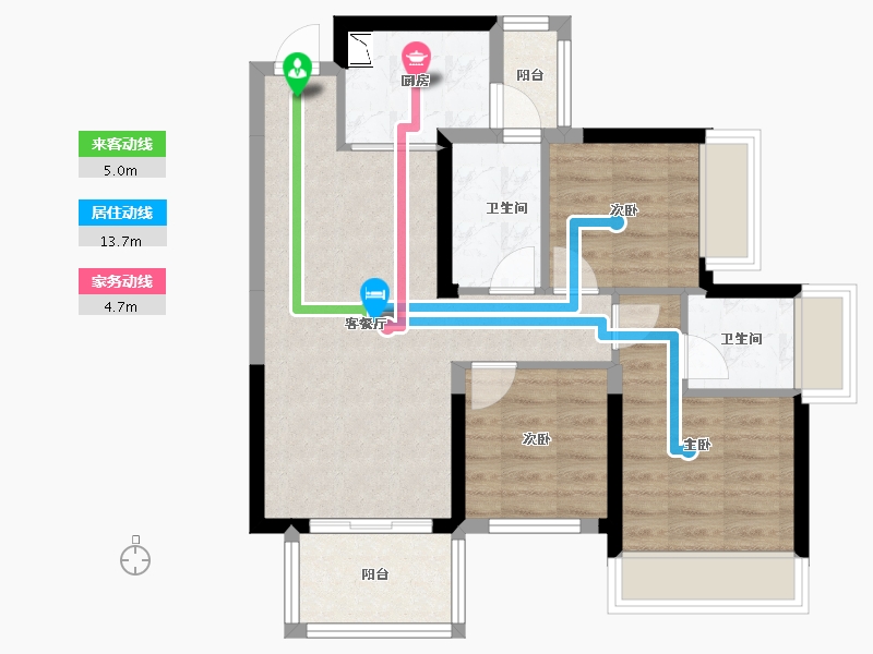 广西壮族自治区-南宁市-盛邦香颂-68.24-户型库-动静线