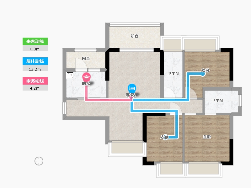 广东省-中山市-富盈居二期-70.13-户型库-动静线