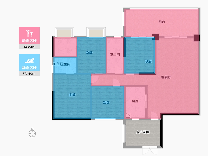 广东省-中山市-聚豪园-133.64-户型库-动静分区