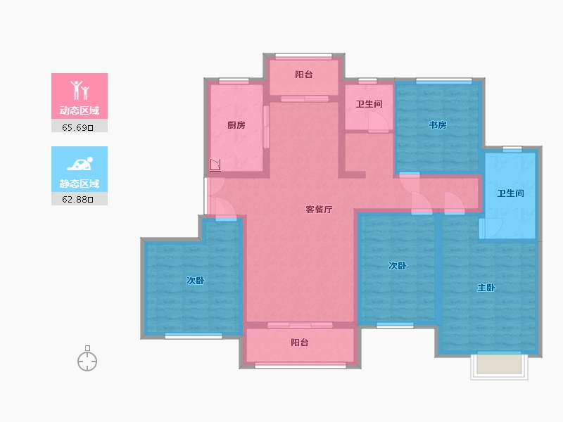 河南省-郑州市-金苑阳光里-114.05-户型库-动静分区