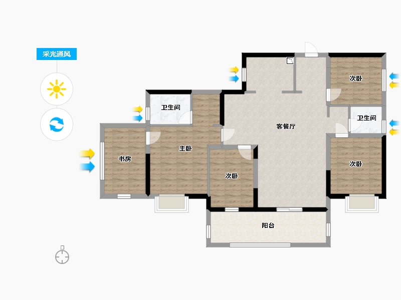 广西壮族自治区-南宁市-阿尔卑斯-122.74-户型库-采光通风