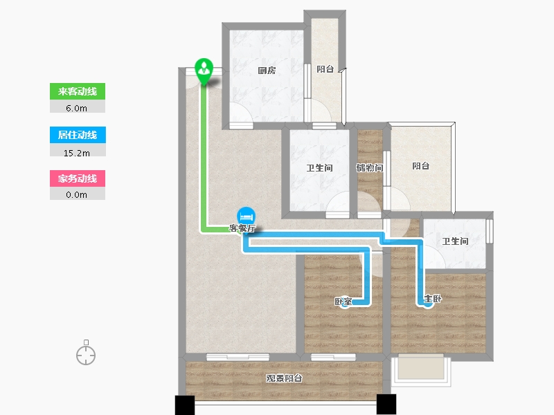 四川省-泸州市-恒正天泰仁和-88.25-户型库-动静线