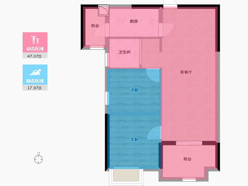 广西壮族自治区-北海市-碧桂园北海阳光-58.12-户型库-动静分区