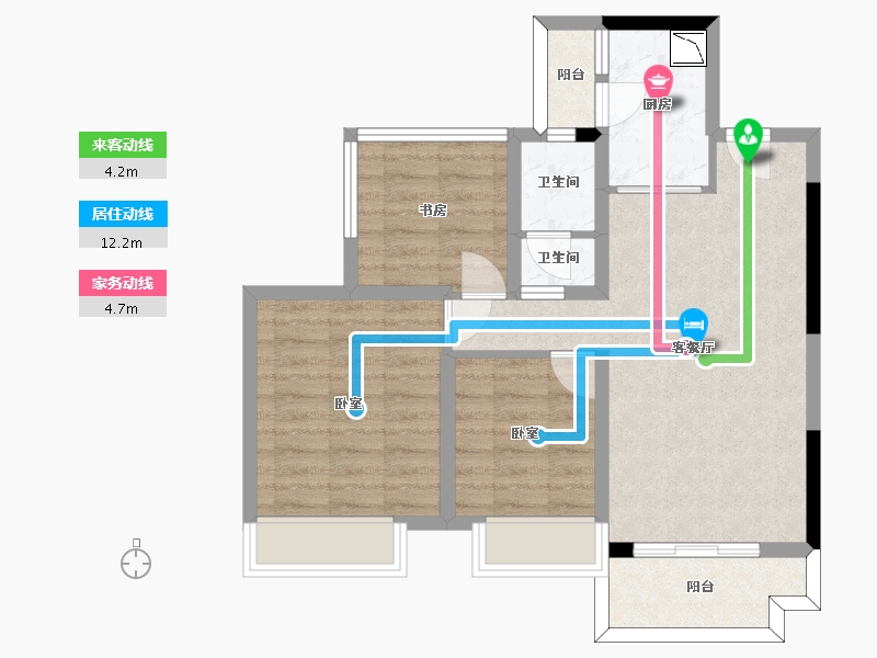 四川省-泸州市-中天文旅城-67.63-户型库-动静线