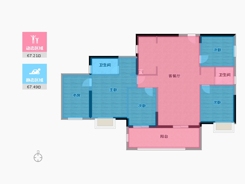 广西壮族自治区-南宁市-阿尔卑斯-121.98-户型库-动静分区