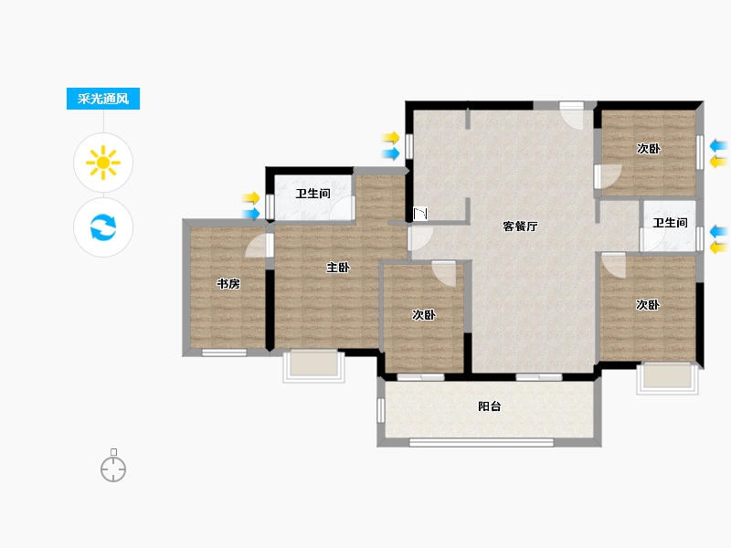 广西壮族自治区-南宁市-阿尔卑斯-121.98-户型库-采光通风