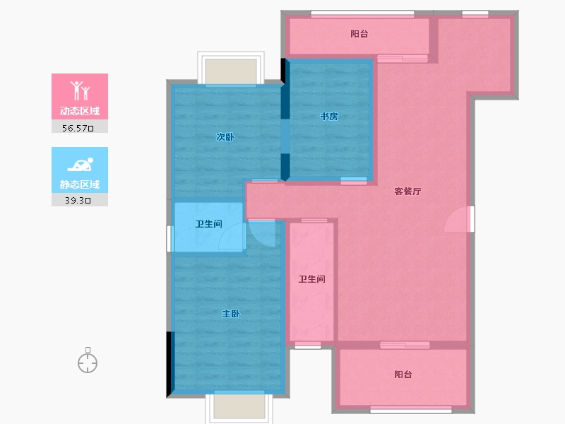 广西壮族自治区-北海市-家易文莉园-85.01-户型库-动静分区