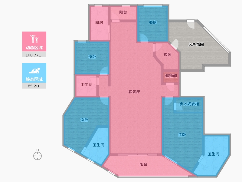 海南省-三亚市-海航财富海湾-192.88-户型库-动静分区