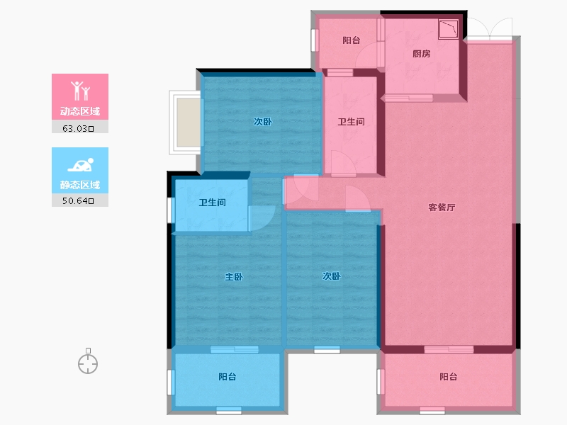 广西壮族自治区-南宁市-吉祥凤景湾-101.50-户型库-动静分区