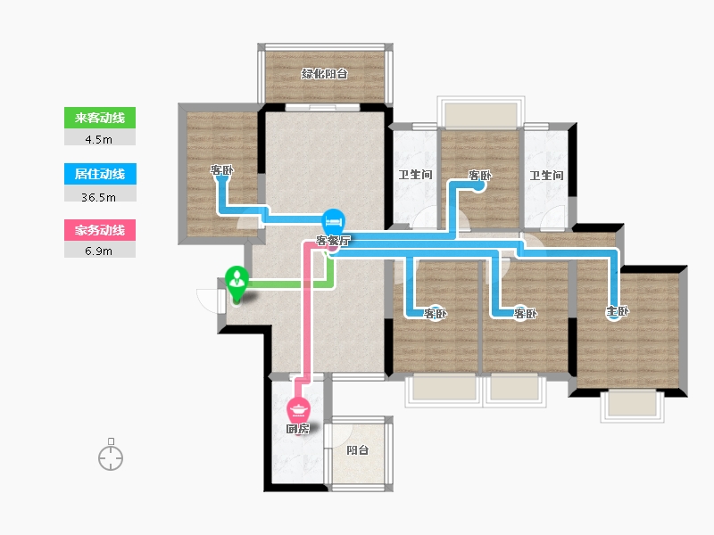 广西壮族自治区-南宁市-大和平华西茗城-112.54-户型库-动静线