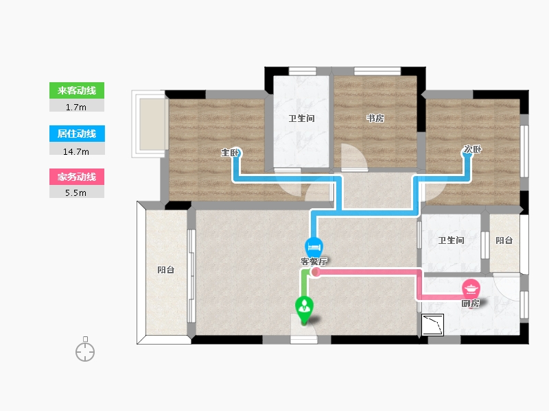 四川省-泸州市-万华玖玺府-71.57-户型库-动静线