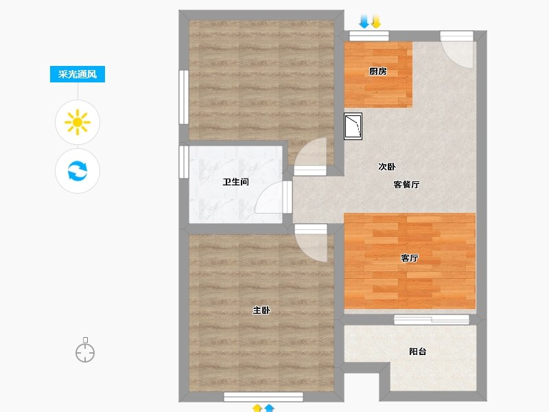 海南省-三亚市-三亚·星域-56.27-户型库-采光通风