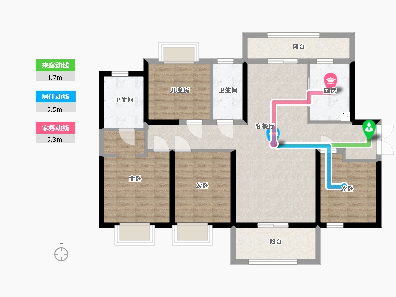 广西壮族自治区-南宁市-南宁宝能城-106.50-户型库-动静线