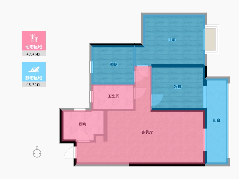 广西壮族自治区-北海市-北海新城吾悦广场-77.99-户型库-动静分区