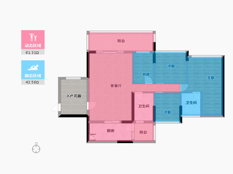 广东省-中山市-纯水岸-101.44-户型库-动静分区