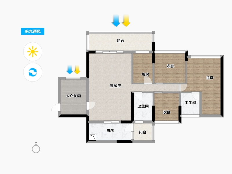 广东省-中山市-纯水岸-101.44-户型库-采光通风