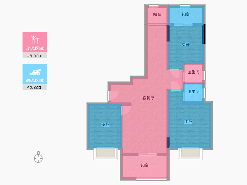 广西壮族自治区-北海市-家易文莉园-78.56-户型库-动静分区