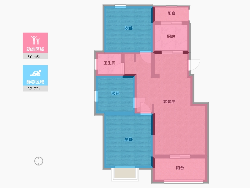 广西壮族自治区-北海市-桐洋华府-73.52-户型库-动静分区