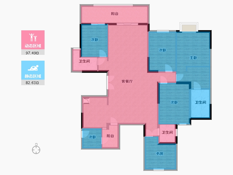 广西壮族自治区-南宁市-阿尔卑斯-162.29-户型库-动静分区