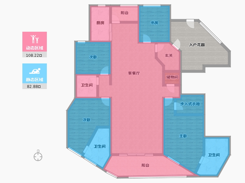 海南省-三亚市-海航财富海湾-189.37-户型库-动静分区