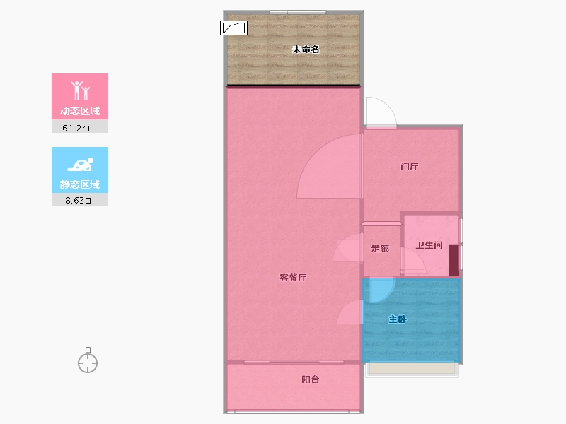 河南省-周口市-扶沟碧桂园-75.73-户型库-动静分区