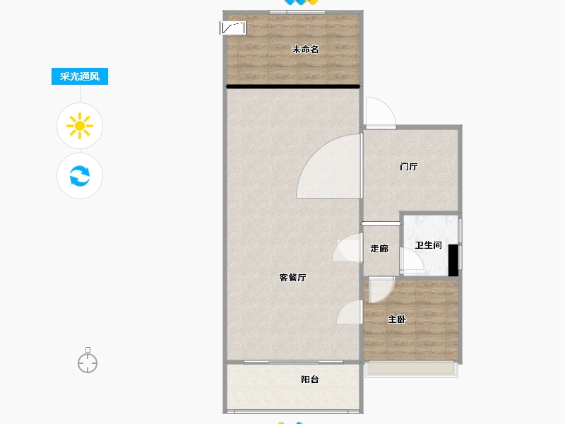 河南省-周口市-扶沟碧桂园-75.73-户型库-采光通风