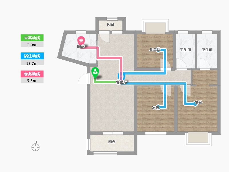 广西壮族自治区-南宁市-南宁宝能城-74.06-户型库-动静线