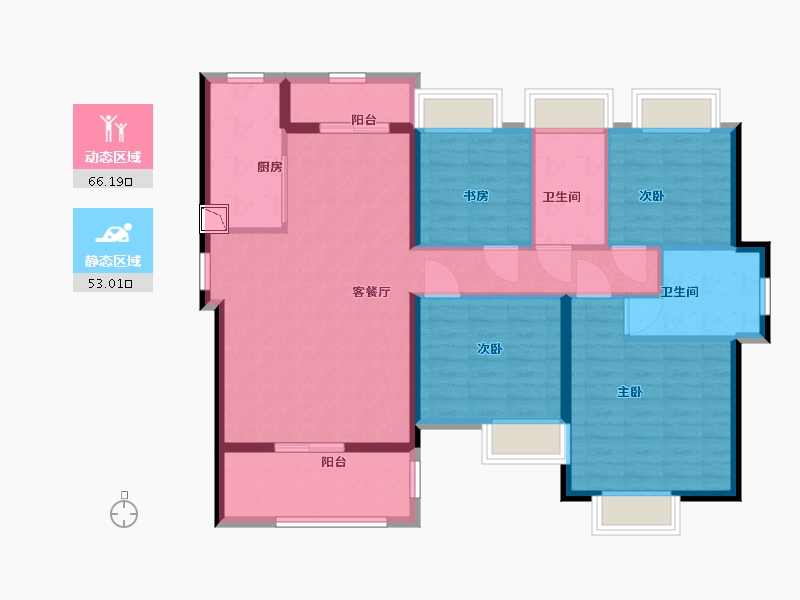 广西壮族自治区-北海市-山湖海上城-107.00-户型库-动静分区