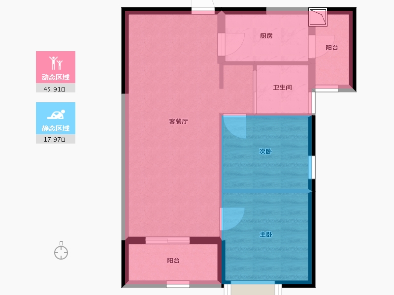 广西壮族自治区-北海市-碧桂园北海阳光-57.03-户型库-动静分区