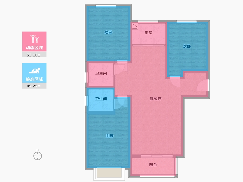 河北省-承德市-泰悦府-86.57-户型库-动静分区