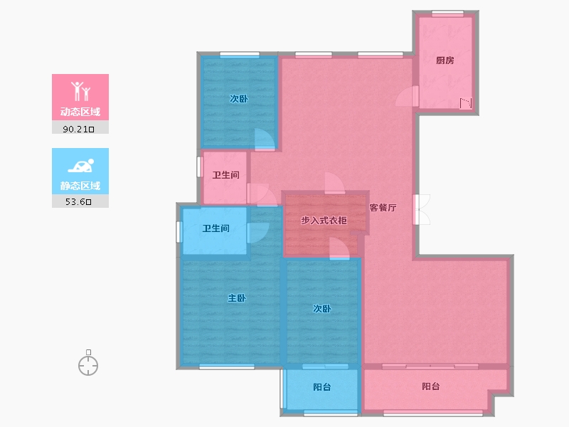 山东省-烟台市-香逸中央-129.25-户型库-动静分区