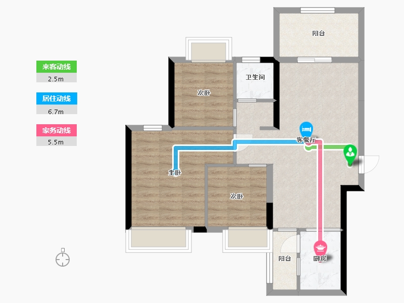 广东省-中山市-心悦湾-71.20-户型库-动静线