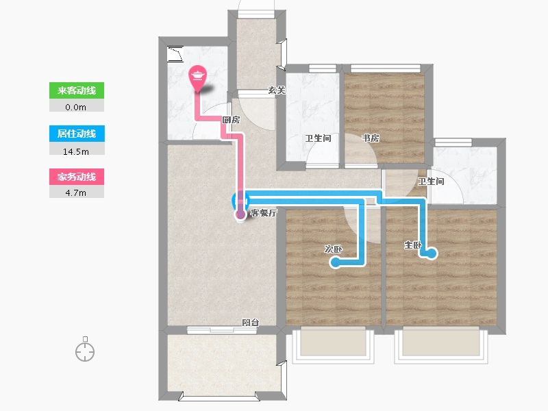 浙江省-杭州市-德信泊林春天-70.93-户型库-动静线