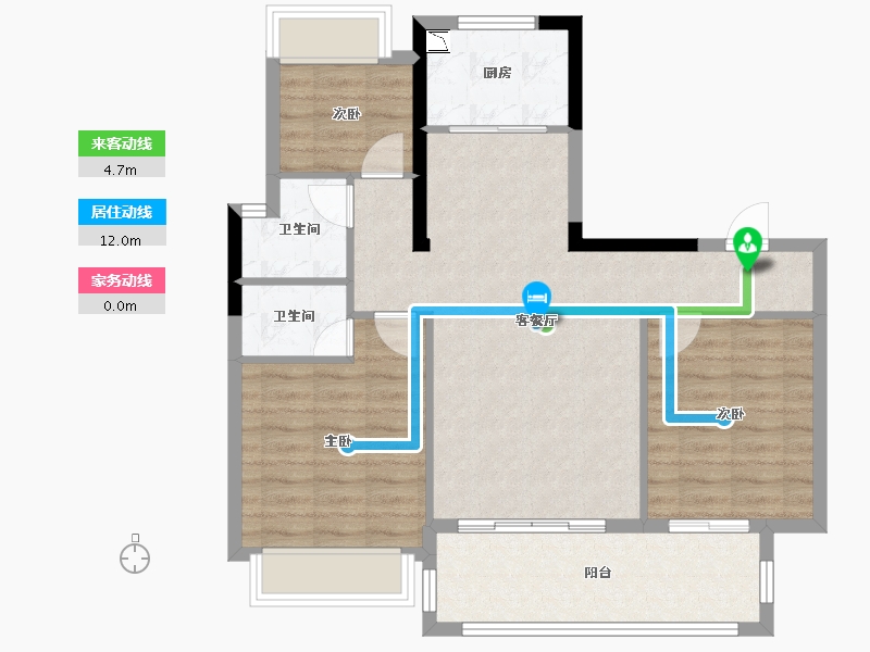 福建省-南平市-建发玺院-84.18-户型库-动静线