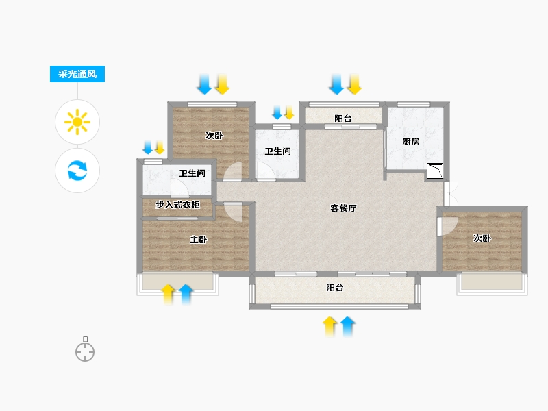 河南省-周口市-箕城上院-107.00-户型库-采光通风