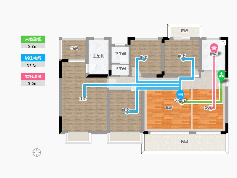 四川省-泸州市-中天文旅城-126.93-户型库-动静线