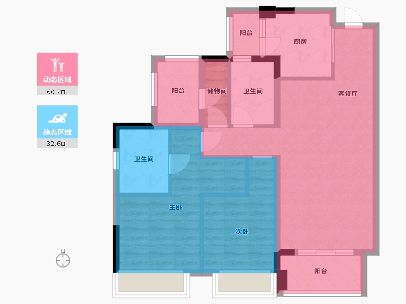 广东省-中山市-合景招商・映月台-82.54-户型库-动静分区