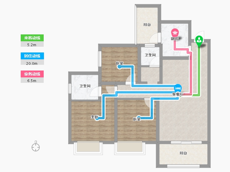 四川省-泸州市-玉蝉·国际城-83.09-户型库-动静线