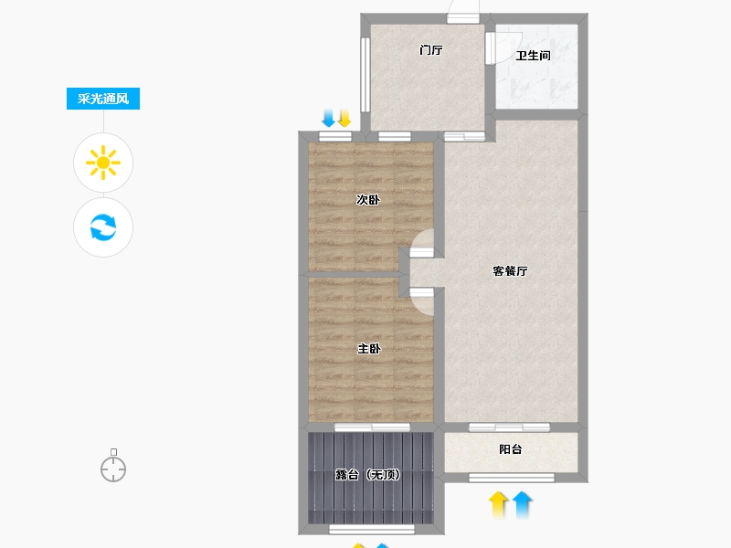 海南省-三亚市-金祥万卷山-68.22-户型库-采光通风