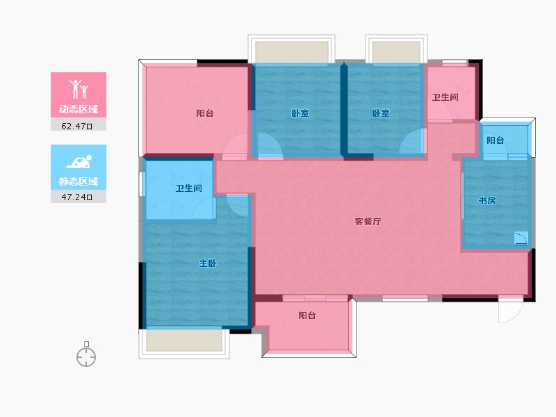 四川省-泸州市-航发翰林郡-97.33-户型库-动静分区